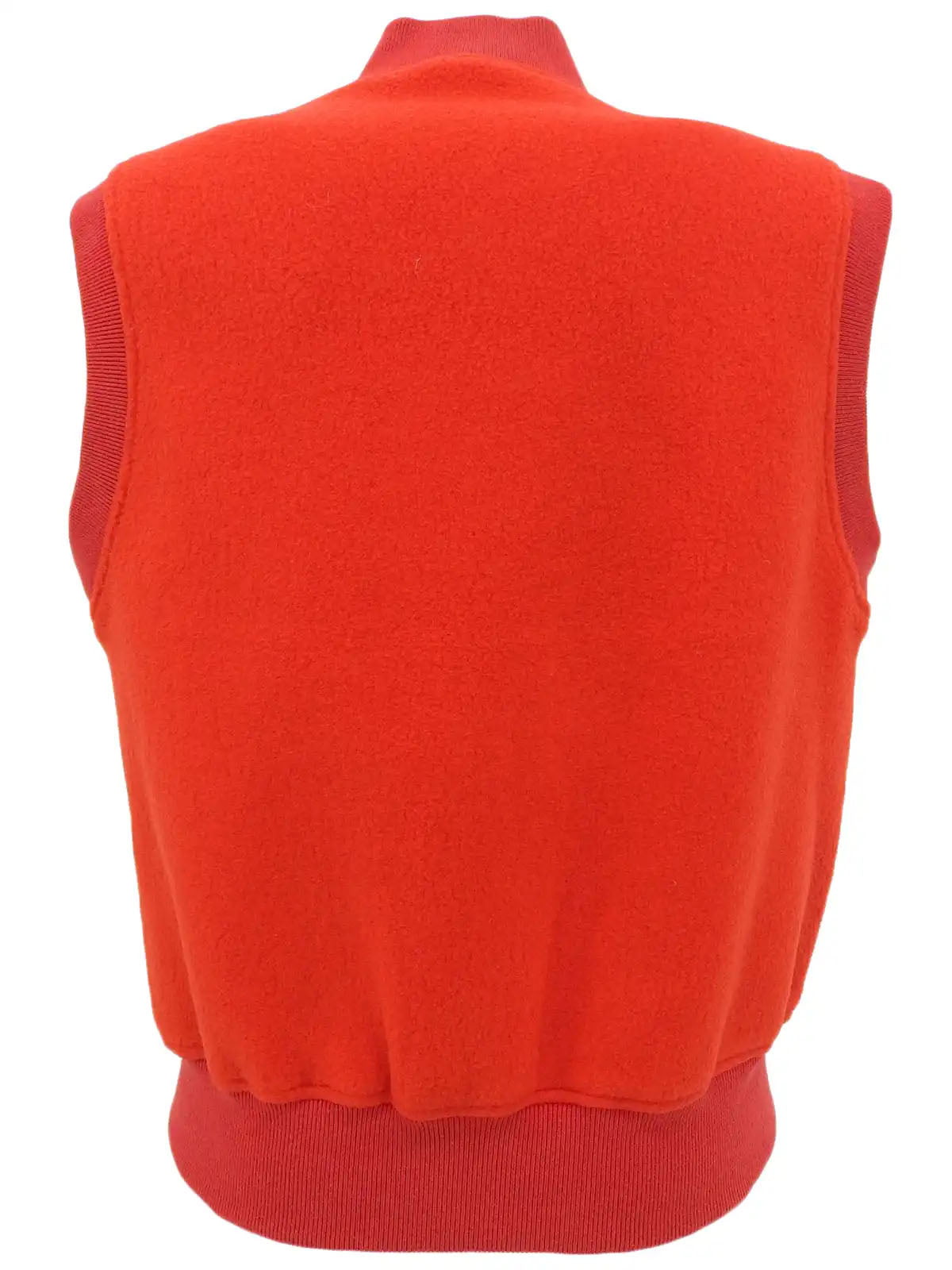Quilted fleece combination vest in red
