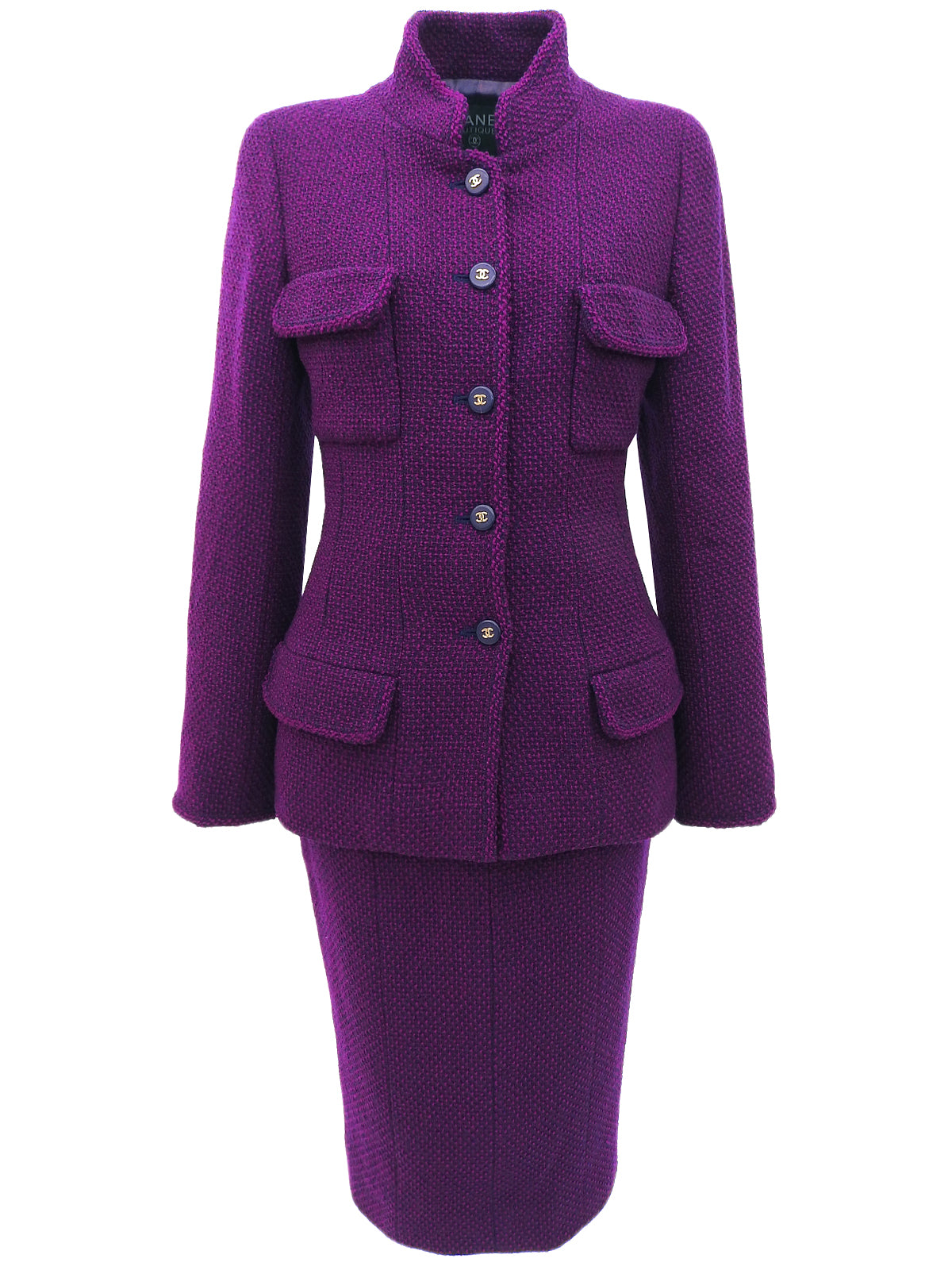 ノーカラー　パープル ベロア M相当　ディオール　ジャケット　紫　ヴィンテージ vectorpremium_172-902211250006