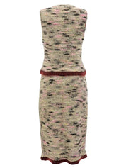 1999 Knit Logo Plate Sleeveless Set, Beige/Multi