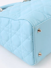 Lady Dior Cannage Stitch 2-Way Bag M Light Blue