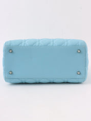 Lady Dior Cannage Stitch 2-Way Bag M Light Blue