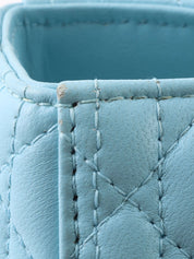 Lady Dior Cannage Stitch 2-Way Bag M Light Blue