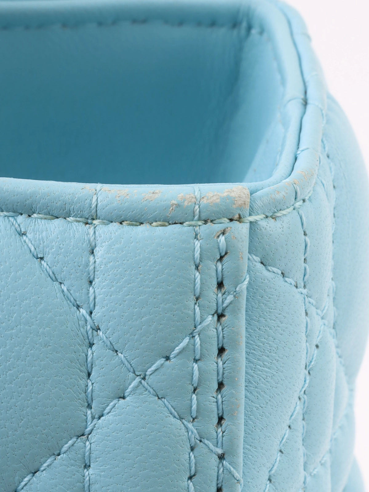 Lady Dior Cannage Stitch 2-Way Bag M Light Blue