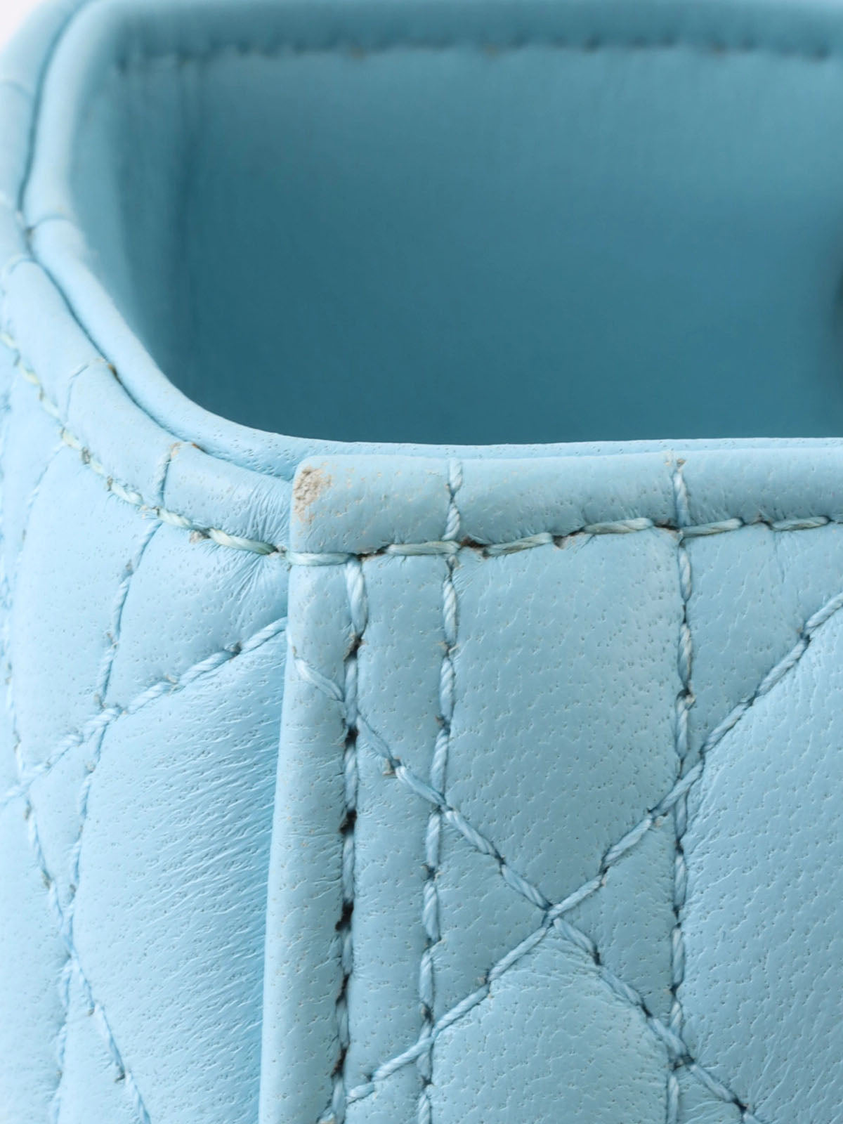 Lady Dior Cannage Stitch 2-Way Bag M Light Blue