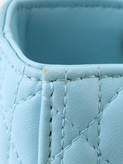 Lady Dior Cannage Stitch 2-Way Bag M Light Blue