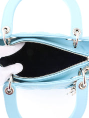 Lady Dior Cannage Stitch 2-Way Bag M Light Blue
