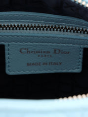 Lady Dior Cannage Stitch 2-Way Bag M Light Blue