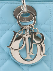 Lady Dior Cannage Stitch 2-Way Bag M Light Blue
