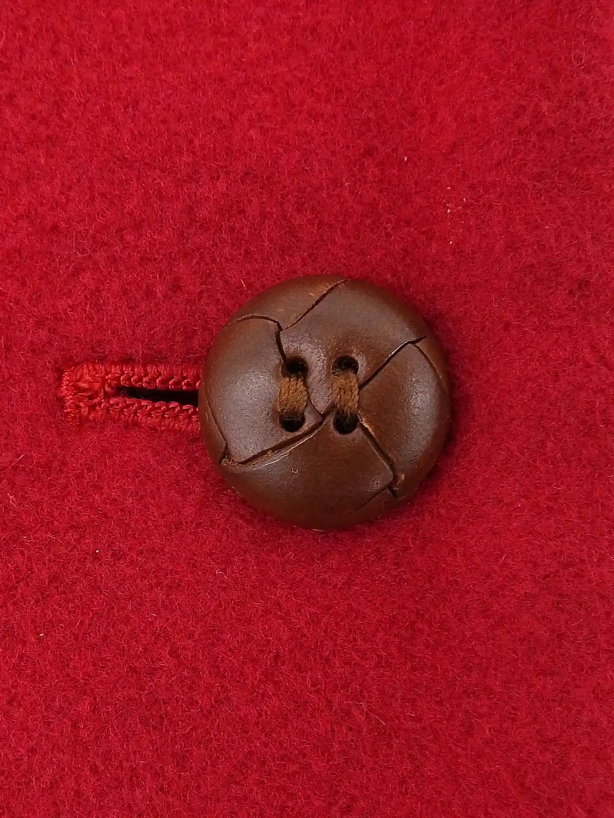 红色双排扣羊毛夹克