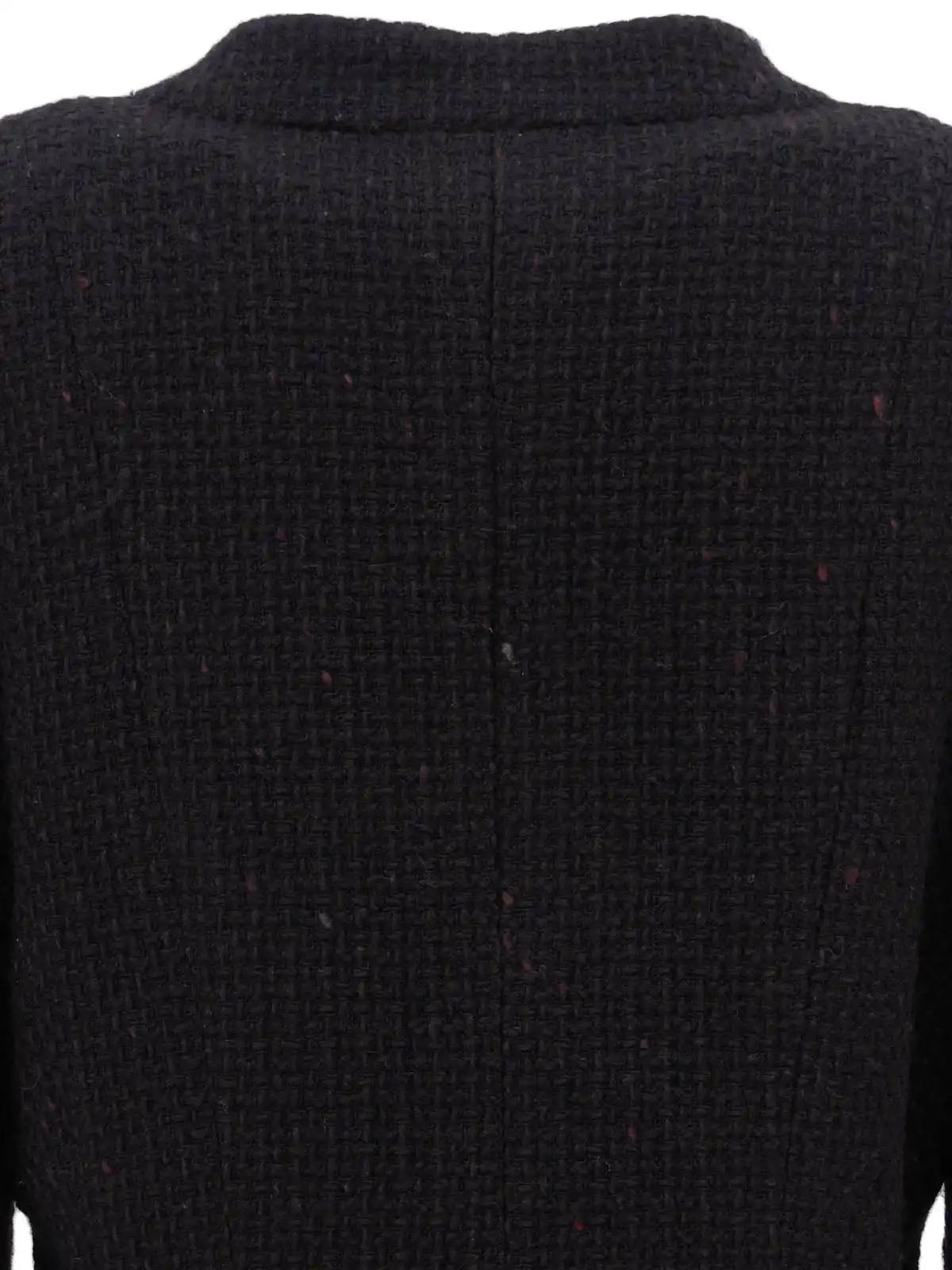 2001 Tweed CC Mark Button Jacket Black/Dark Red