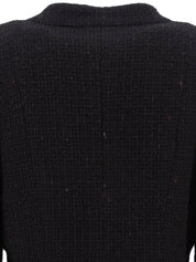 2001 Tweed CC Mark Button Jacket Black/Dark Red