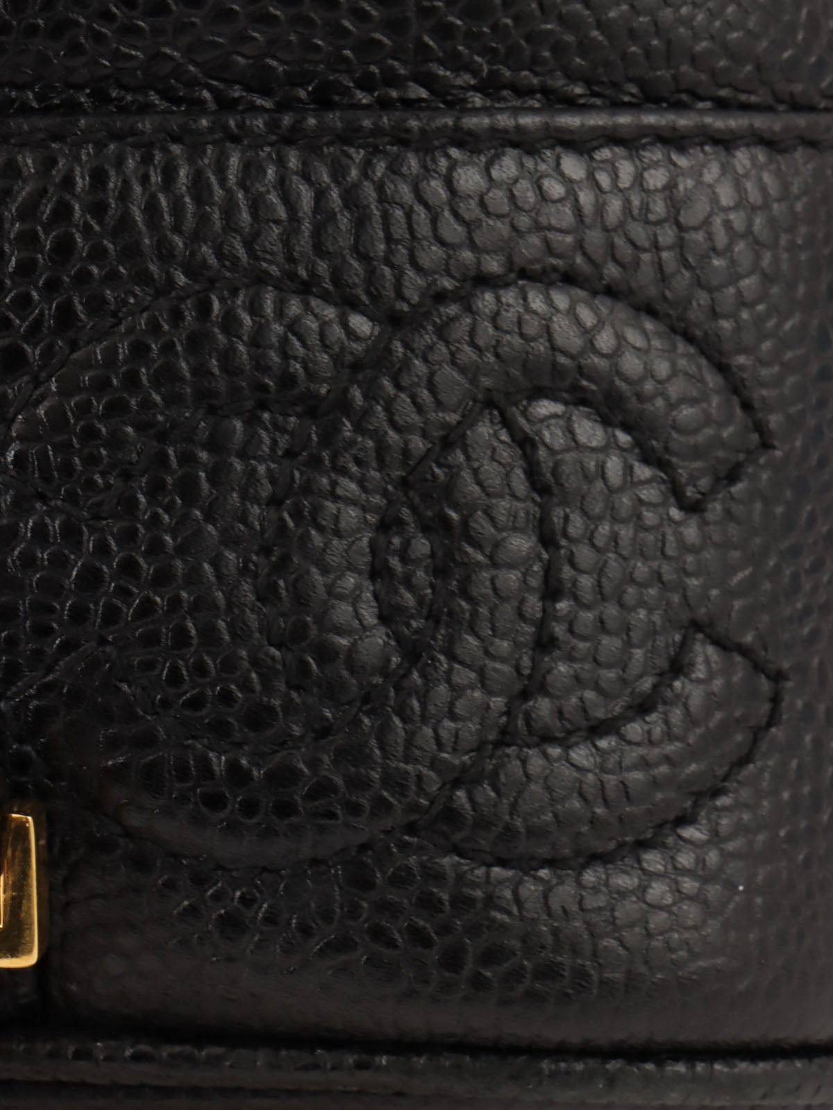 1995 Caviar Skin 6CC Mark Stitch 黑色背包