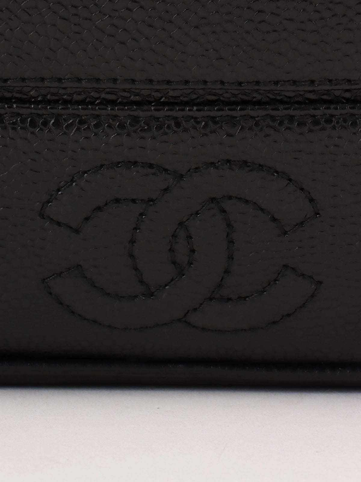 1995 Caviar Skin 6CC Mark Stitch 黑色背包