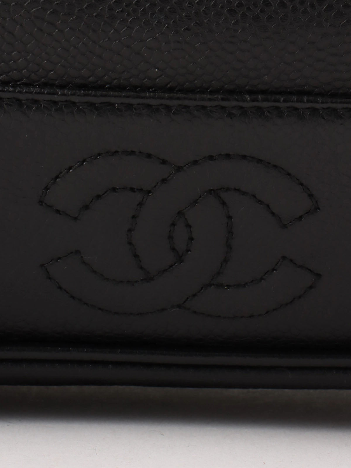 1995 Caviar Skin 6CC Mark Stitch 黑色背包