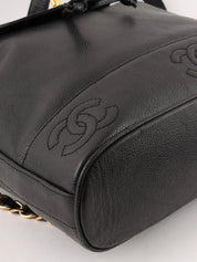 1995 Caviar Skin 6CC Mark Stitch 黑色背包
