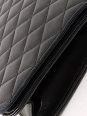 2008 Full Flap CC Turn Lock Chain Bag, Black