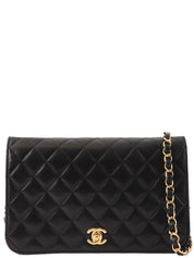 2008 Full Flap CC Turn Lock Chain Bag, Black