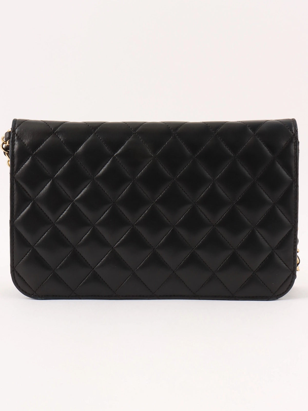 2008 Full Flap CC Turn Lock Chain Bag, Black