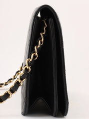 2008 Full Flap CC Turn Lock Chain Bag, Black