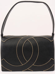2004 Caviar Skin Wild Stitch CC Mark 单肩包 黑色