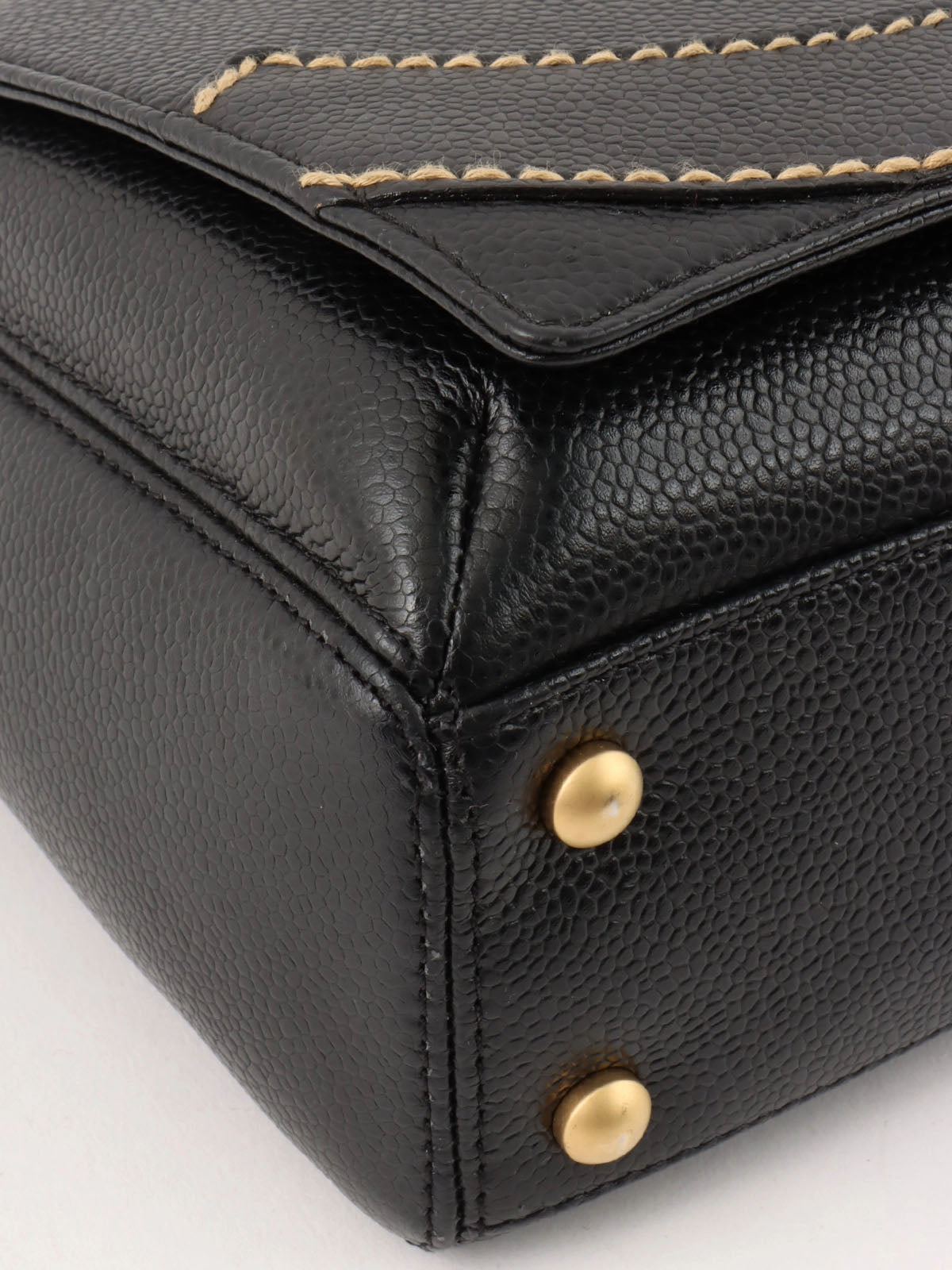 2004 Caviar Skin Wild Stitch CC Mark 单肩包 黑色