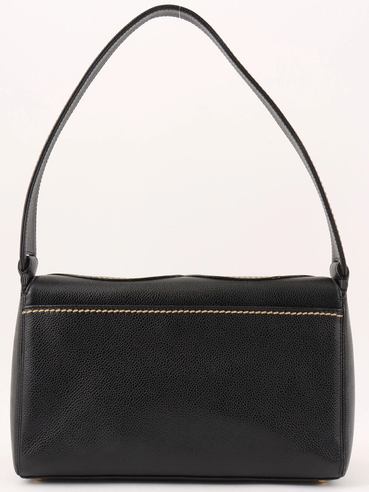 2004 Caviar Skin Wild Stitch CC Mark 单肩包 黑色