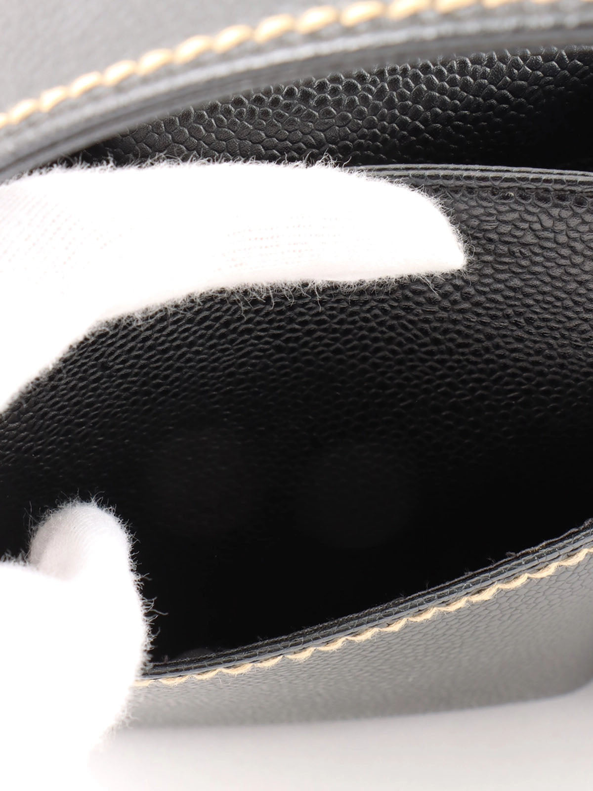 2004 Caviar Skin Wild Stitch CC Mark 单肩包 黑色