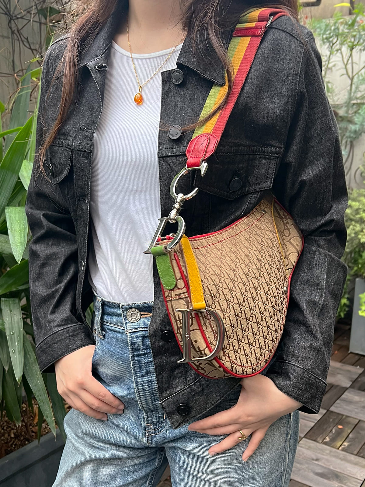 2004年製 ラスタトロッターパターンサドルバッグ ブラウン/マルチ