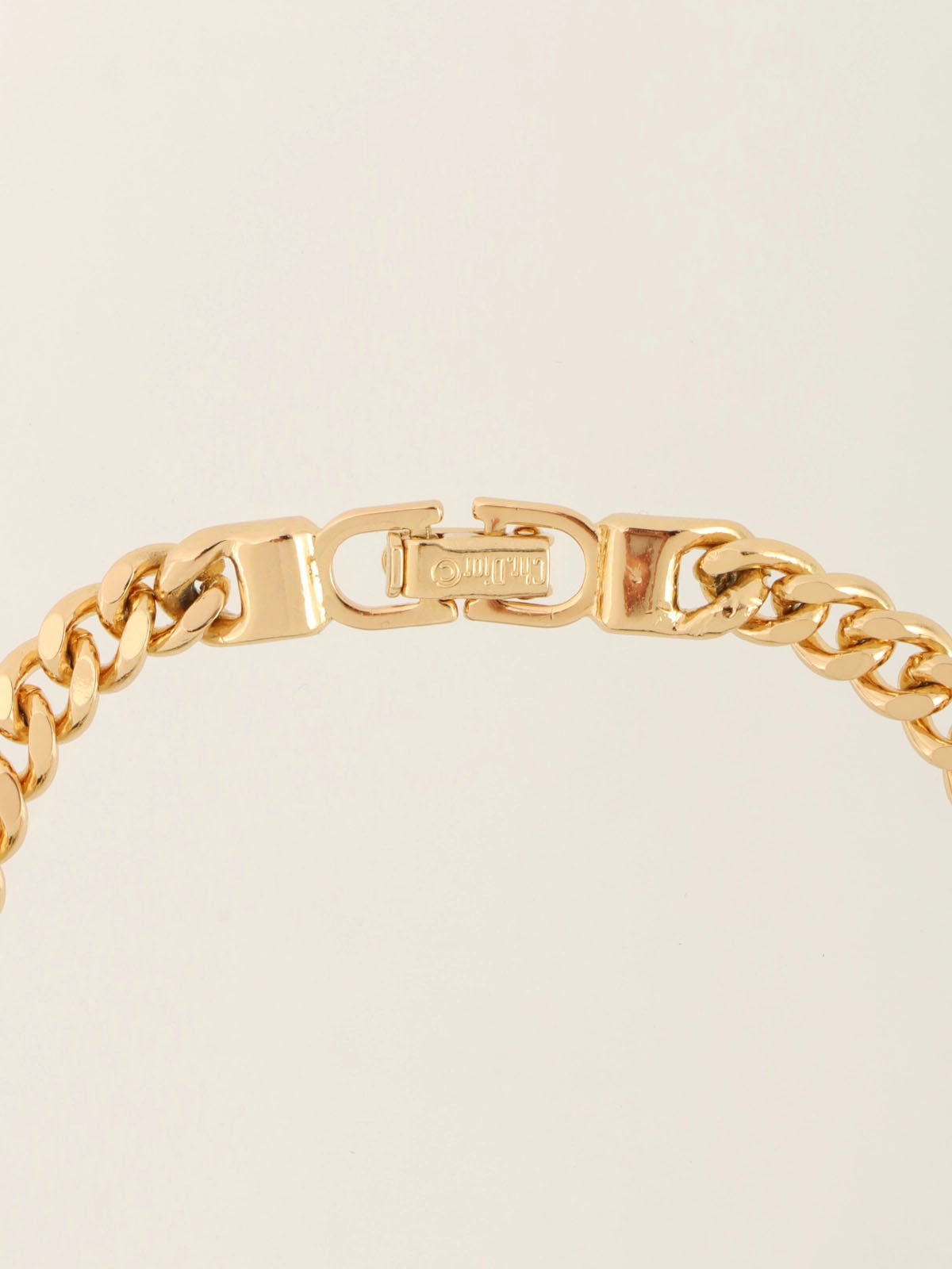Logo Plate Chain Bracelet Gold