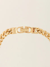 Logo Plate Chain Bracelet Gold