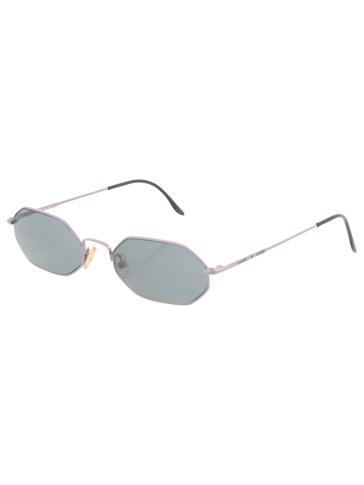 Mini CC Logo Octagon Sunglasses Purple/Black