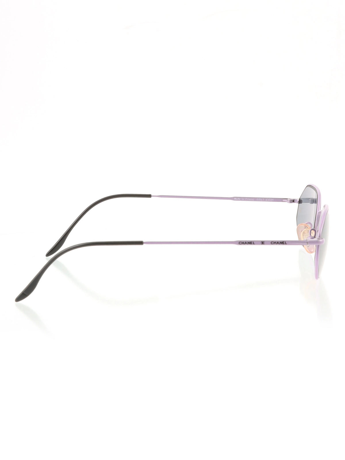 Mini CC Logo Octagon Sunglasses Purple/Black