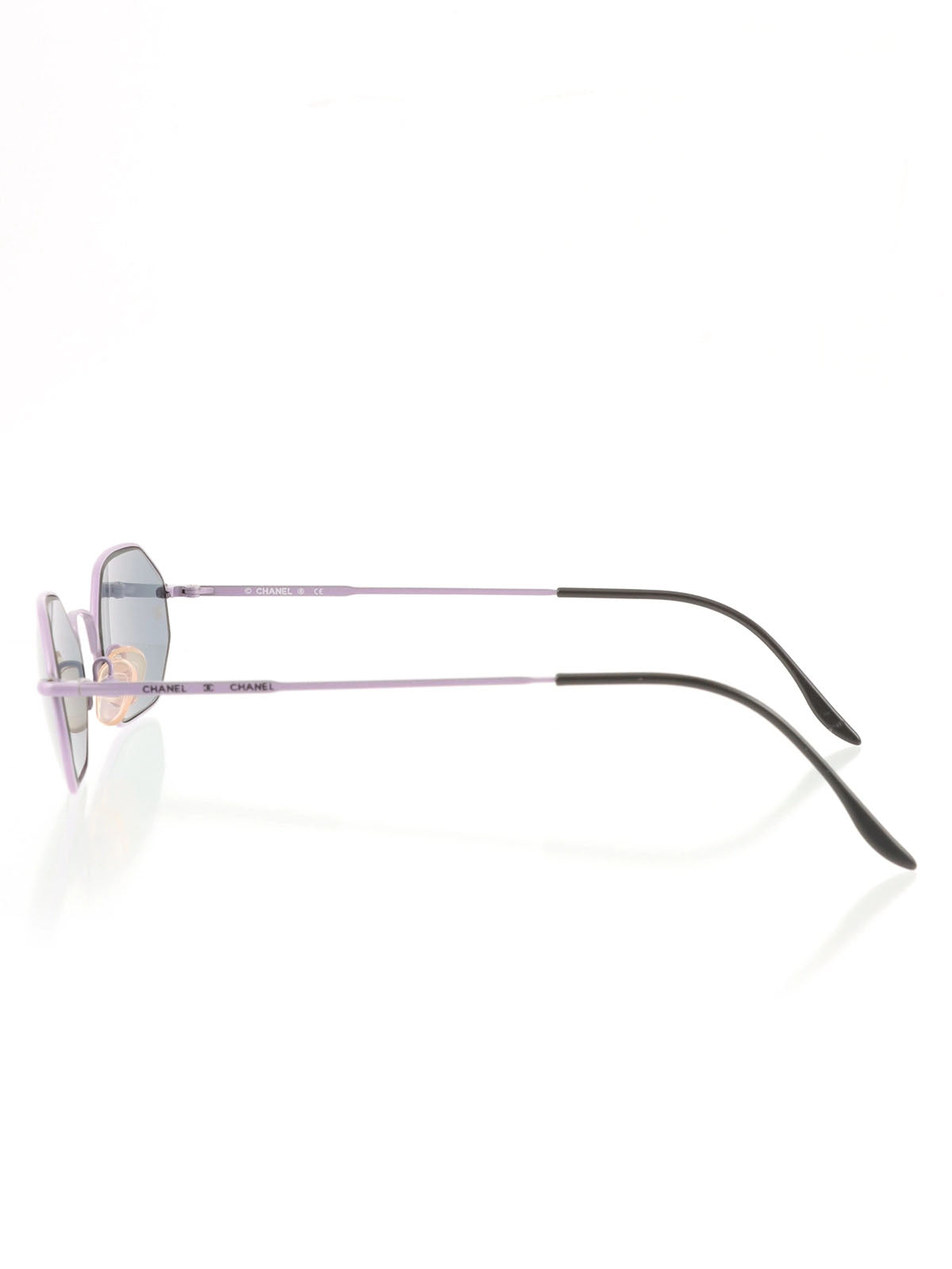 Mini CC Logo Octagon Sunglasses Purple/Black
