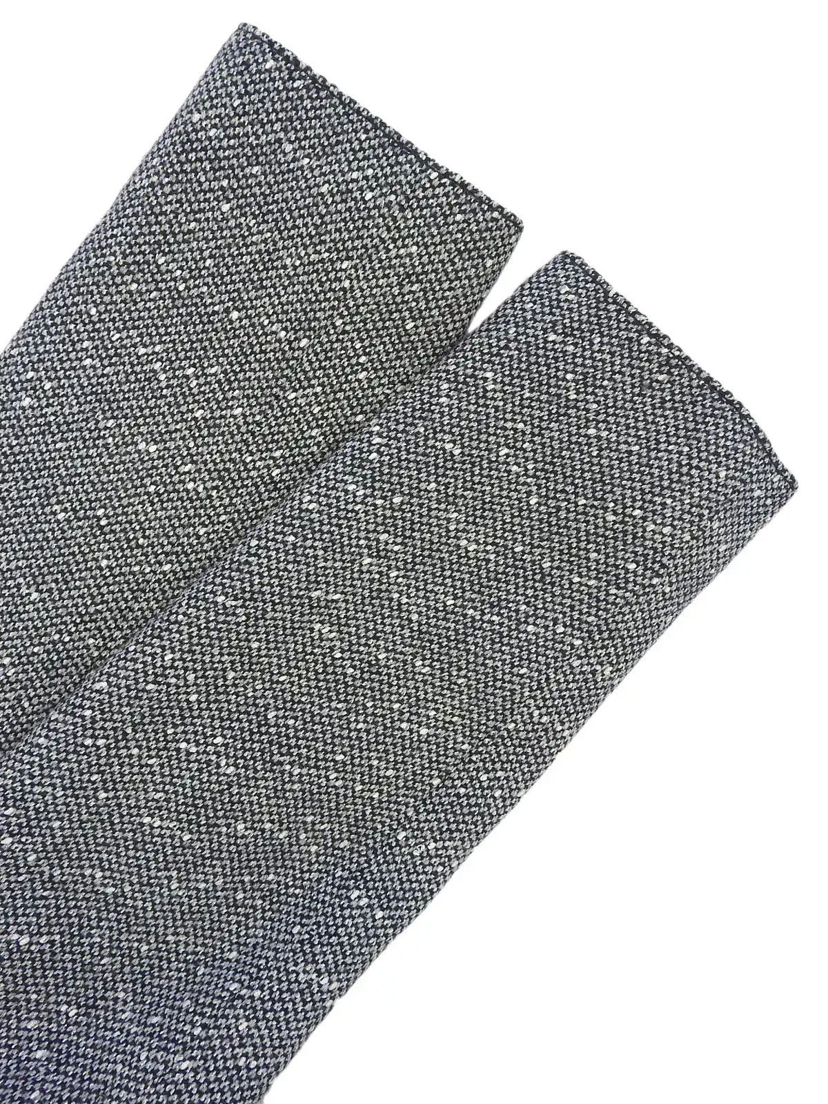 Tweed Lame Design Button Set in Gray/Black