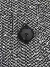 Tweed Lame Design Button Set in Gray/Black