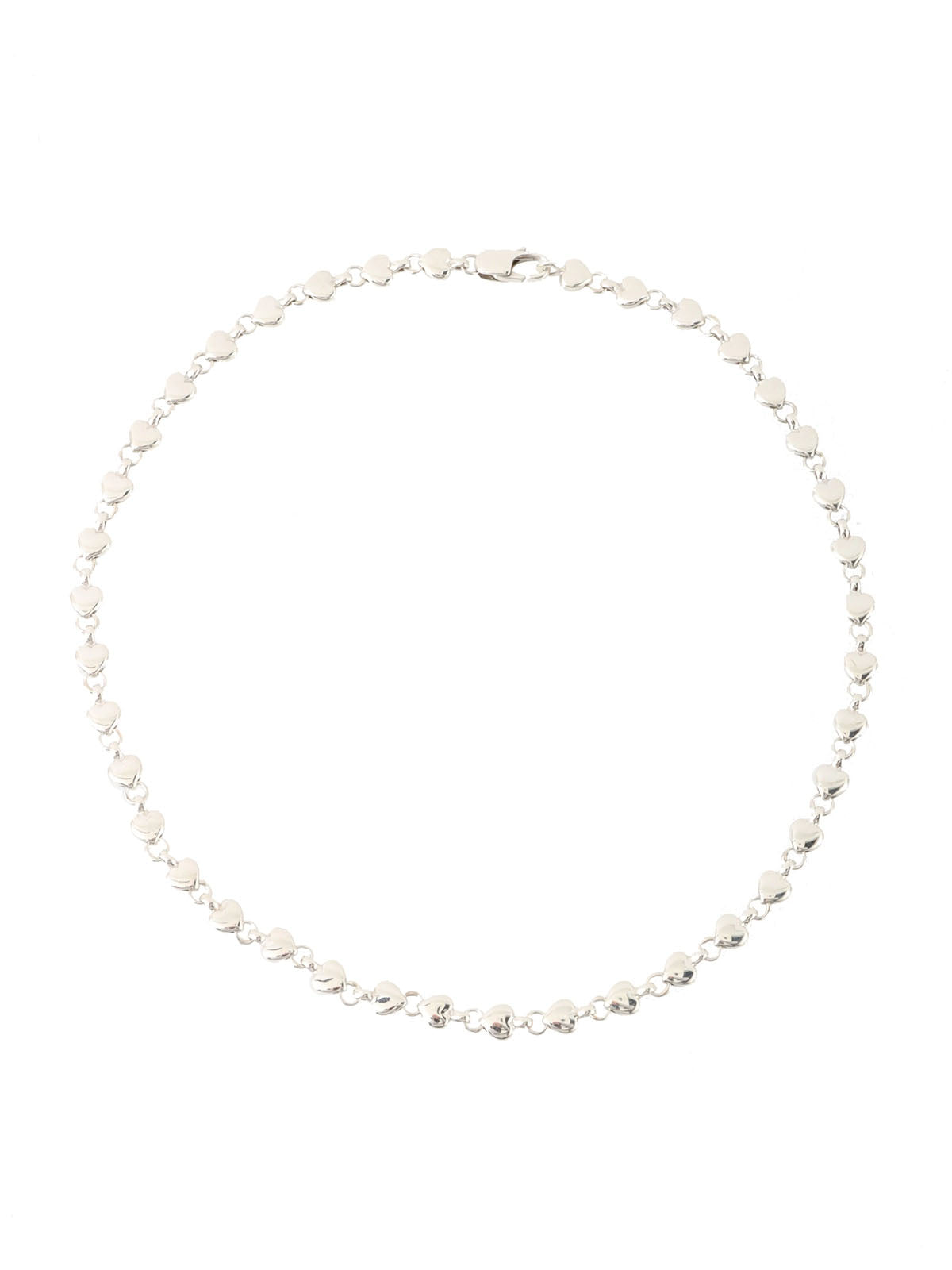 925 Puff Heart Necklace Silver