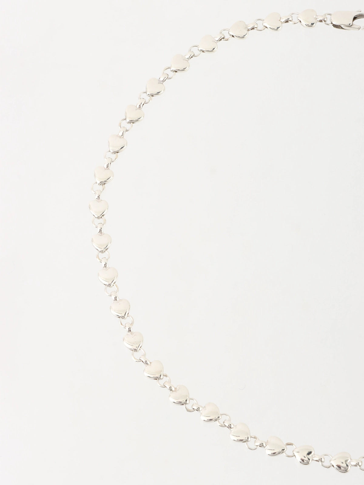 925 Puff Heart Necklace Silver