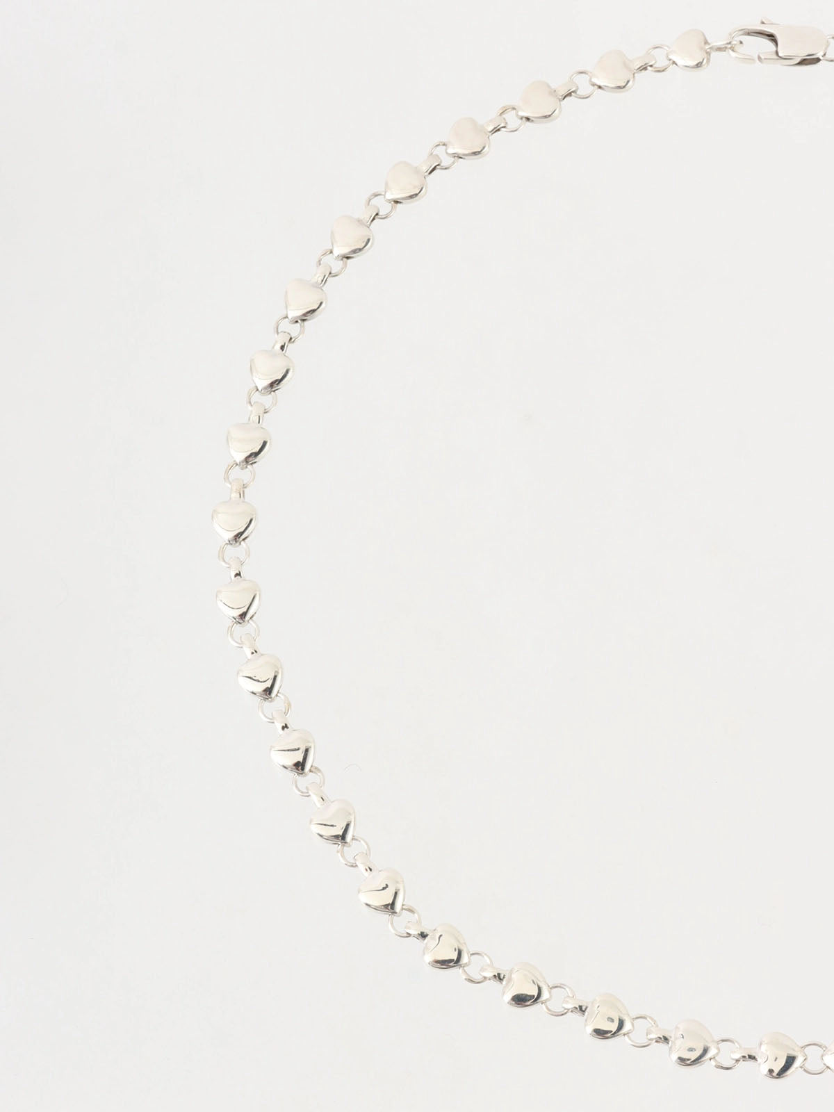 925 Puff Heart Necklace Silver