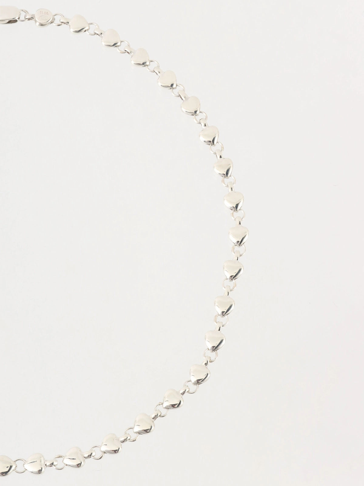 925 Puff Heart Necklace Silver