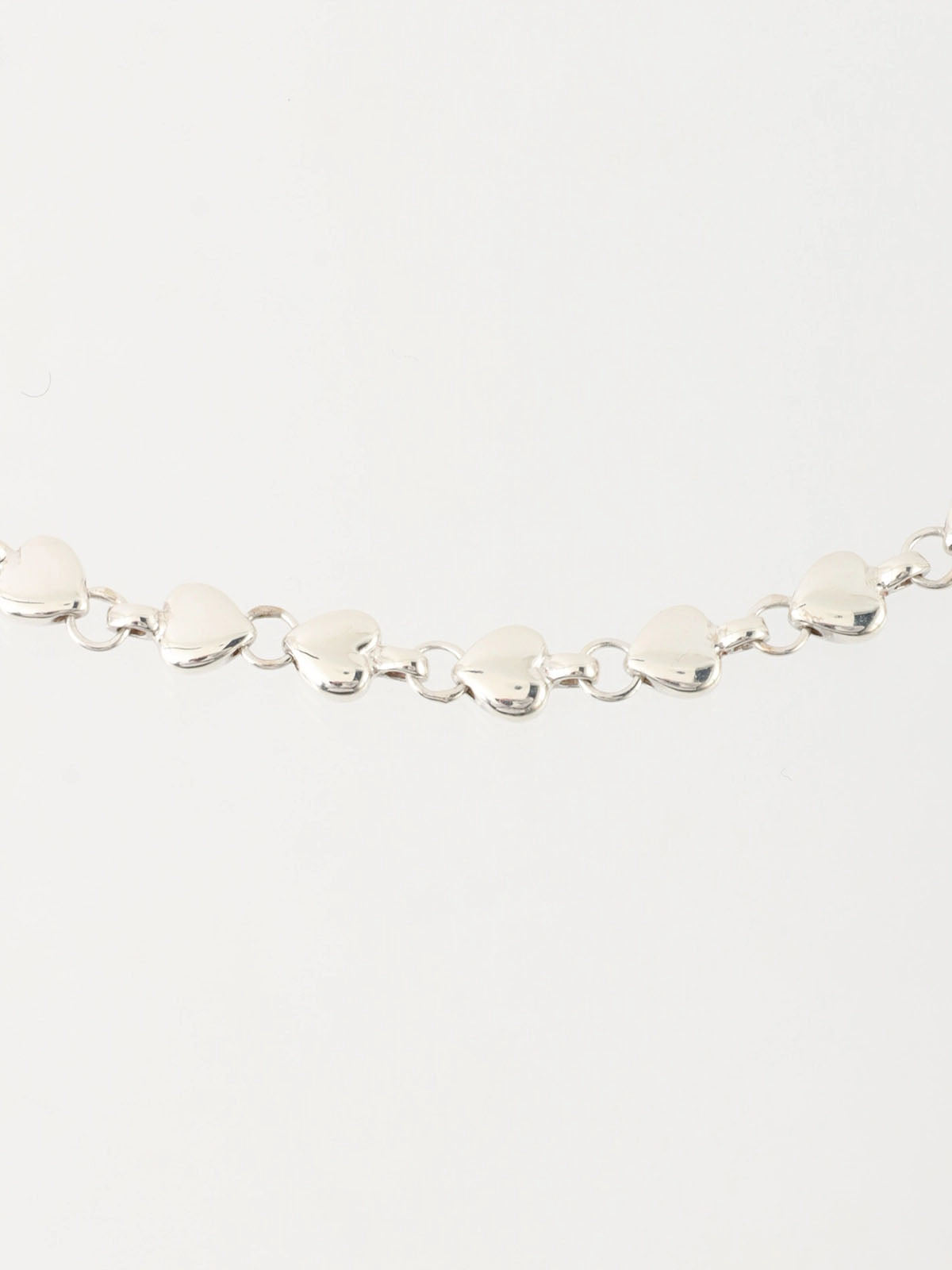 925 Puff Heart Necklace Silver
