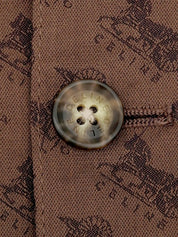 Horse Carriage Pattern Set Up Brown