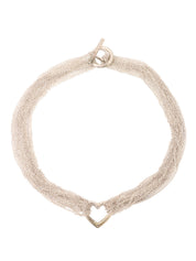 925 Open Heart Toggle Chain Necklace Silver