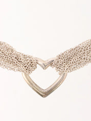 925 Open Heart Toggle Chain Necklace Silver
