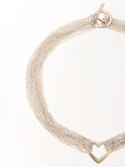 925 Open Heart Toggle Chain Necklace Silver