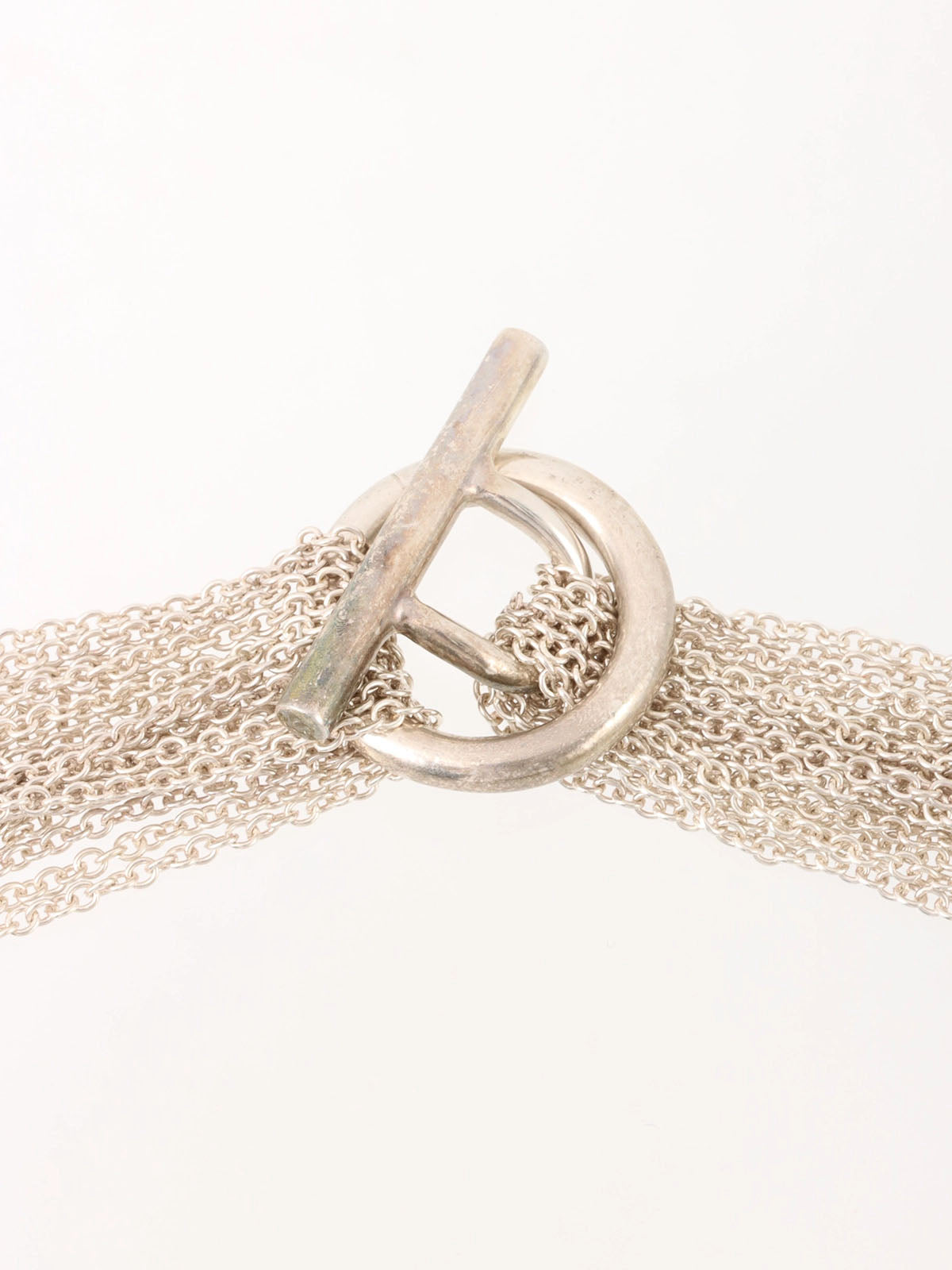 925 Open Heart Toggle Chain Necklace Silver