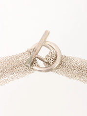 925 Open Heart Toggle Chain Necklace Silver