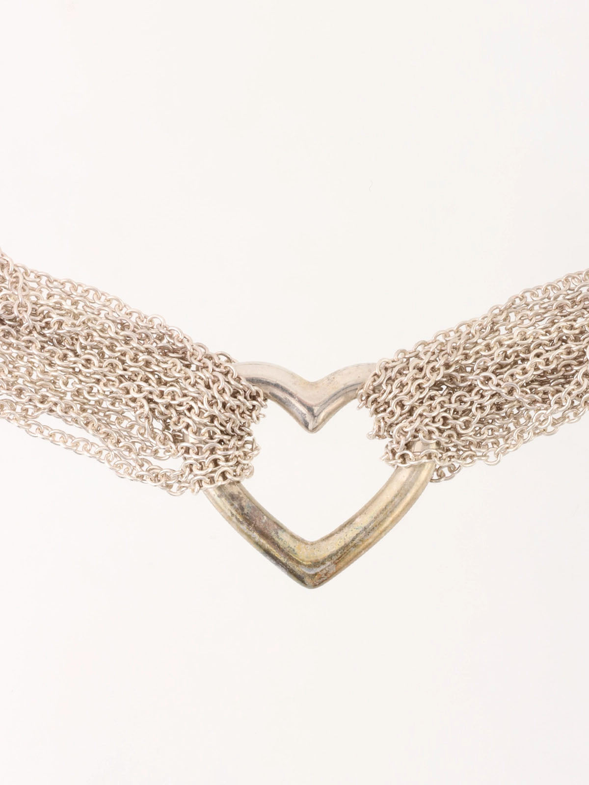 925 Open Heart Toggle Chain Necklace Silver