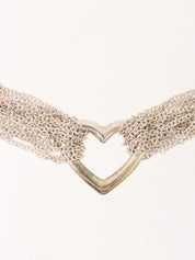925 Open Heart Toggle Chain Necklace Silver