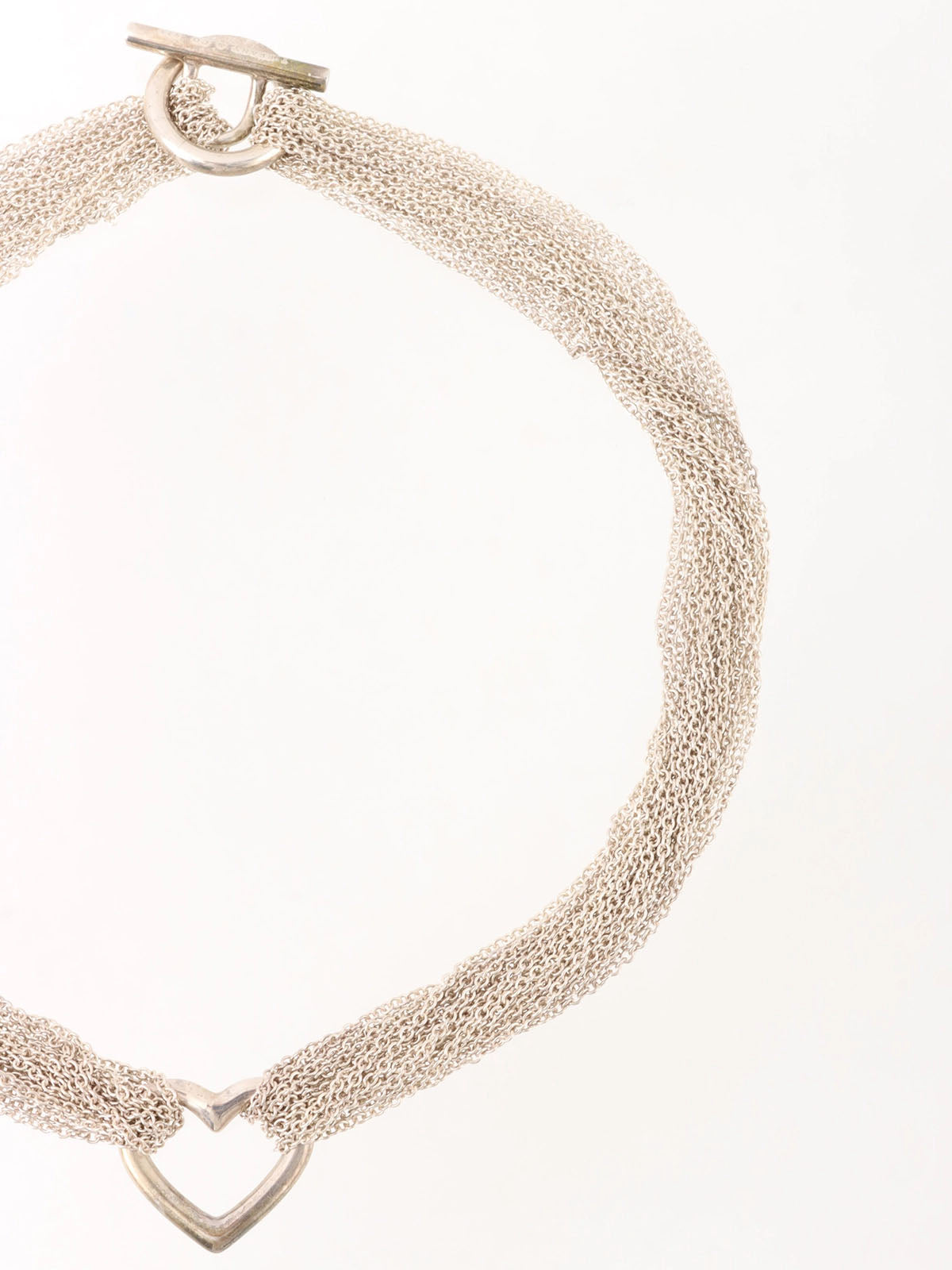 925 Open Heart Toggle Chain Necklace Silver