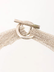 925 Open Heart Toggle Chain Necklace Silver